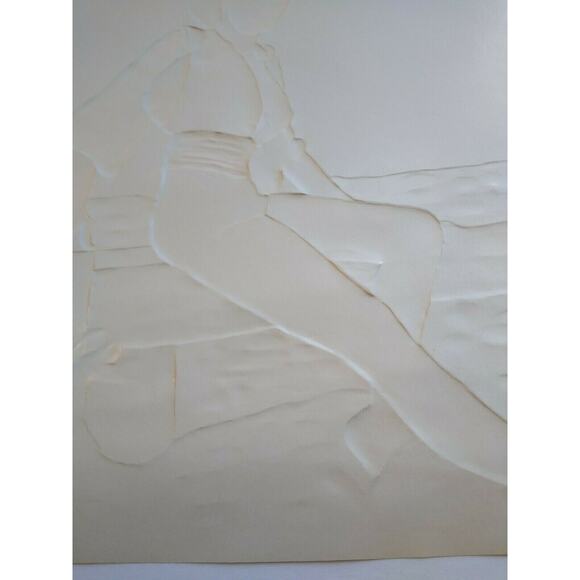 Pirate Lady Art Print Vintage 1940's Lithograph 3-D Embossed Sexy Captain Ahoy - Picture 3 of 10